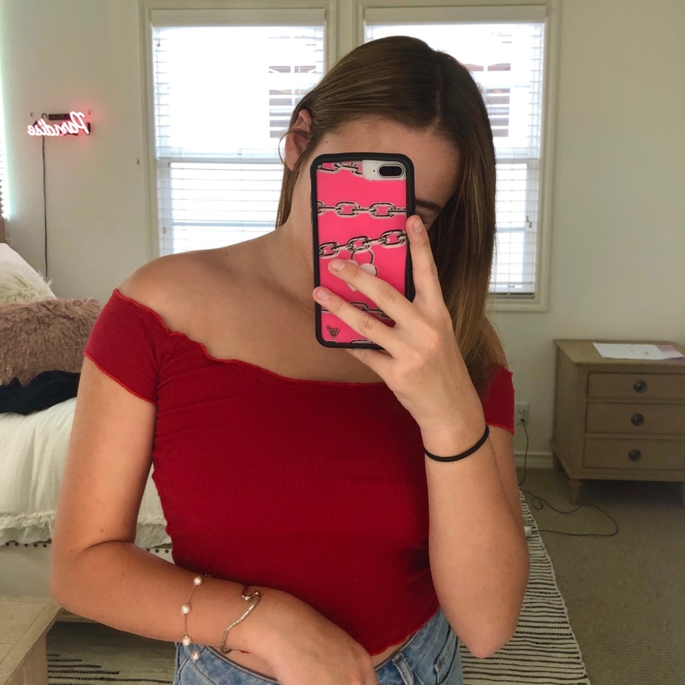 Brandy Melville Red crop top